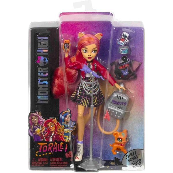 Monster High Toralei Stripe – Sammelpuppe mit Zubehör und Sweet Fangs-Haustier