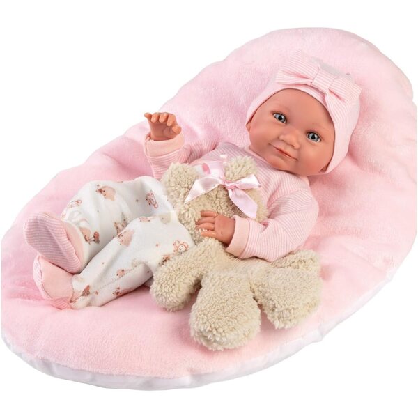 Llorens Nica 40 cm große Puppe mit blauen Augen, Kleid und weichen Accessoires