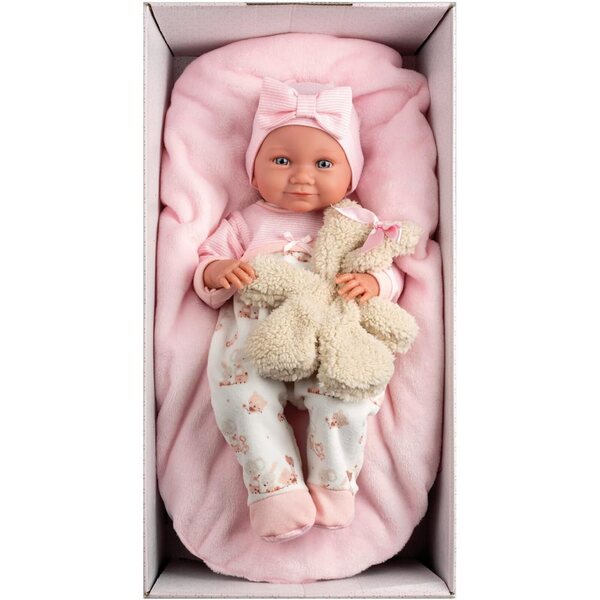 Llorens Nica 40 cm große Puppe mit blauen Augen, Kleid und weichen Accessoires