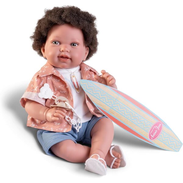Antonio Juan Neugeborenes PIPO Surfero 42 cm mit Brett und Zubehör – Puppe 2024