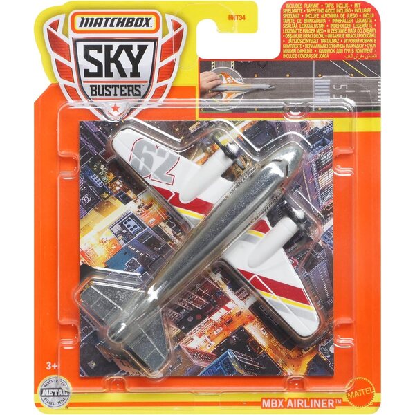 Streichholzschachtel-Flugzeug mit Spielmatte MATTEL Mod Sdos – Mehrfarbiges Spielzeug für Kinder