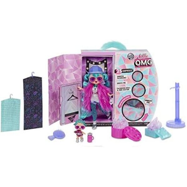 MGA LOL Surprise OMG Winter Disco Cosmic Nova – Puppe 27 cm mit 25 Überraschungen