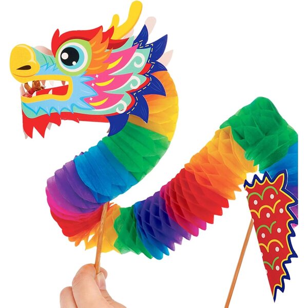DIY chinesisches Neujahrs-Papierpuppen-Spielzeugset, festliche Dekoration