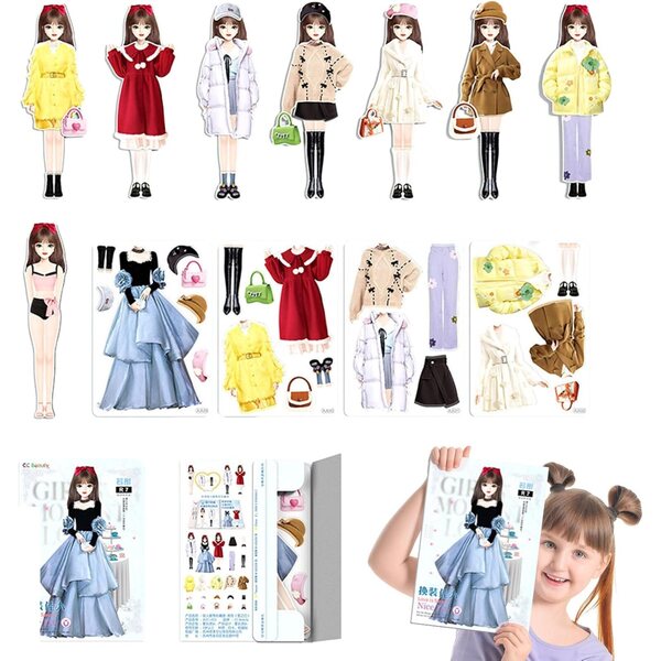 Magnetische Anziehpuppen mit über 30 Outfits – sicheres Kreativspiel für Kinder