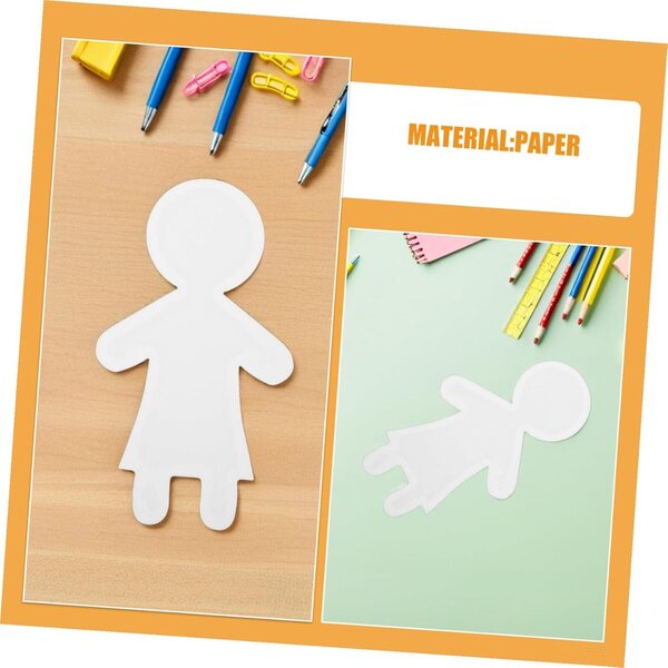 Anneome 40 Blanko-Puppensilhouetten aus Papppapier für kreative Aktivitäten für Kinder