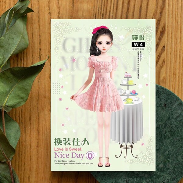 Magnetisches Princess Dress Up-Stickerbuch für Mädchen, Kleider ab 30 und eine 15 x 10 cm große Puppe