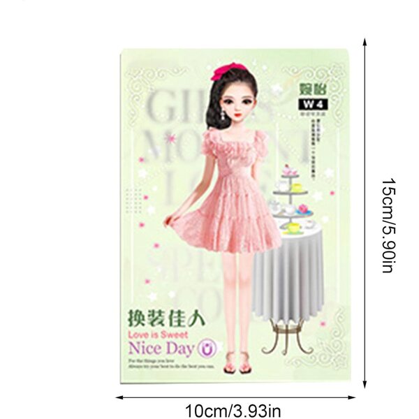 Magnetisches Princess Dress Up-Stickerbuch für Mädchen, Kleider ab 30 und eine 15 x 10 cm große Puppe