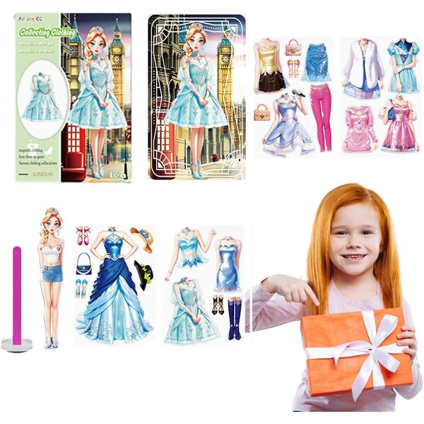 Generische magnetische Anziehpuppen – tragbares Prinzessinnen-Set aus Papier