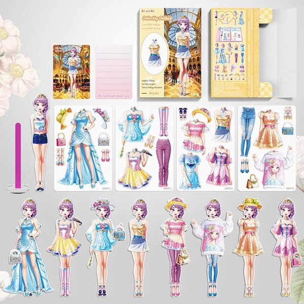 Dress Up Princess magnetische Papierpuppen – kreatives und lehrreiches Spiel für Mädchen