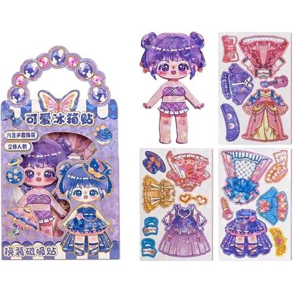 Bambola Magnetica da Vestire con Abiti Magnetici per Gioco Creativo Bambini