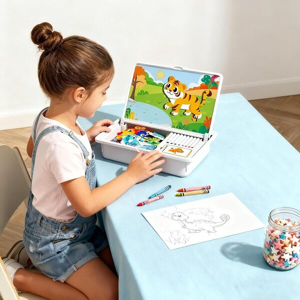 Doppelseitiges Magnetpuzzle 32 x 25 x 8 cm – Lernspiel für Kinder im Vorschulalter