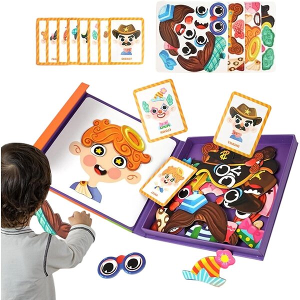Magnetische Puppen verkleiden sich, kreatives Lernspiel für Kinder, 21 x 20 cm