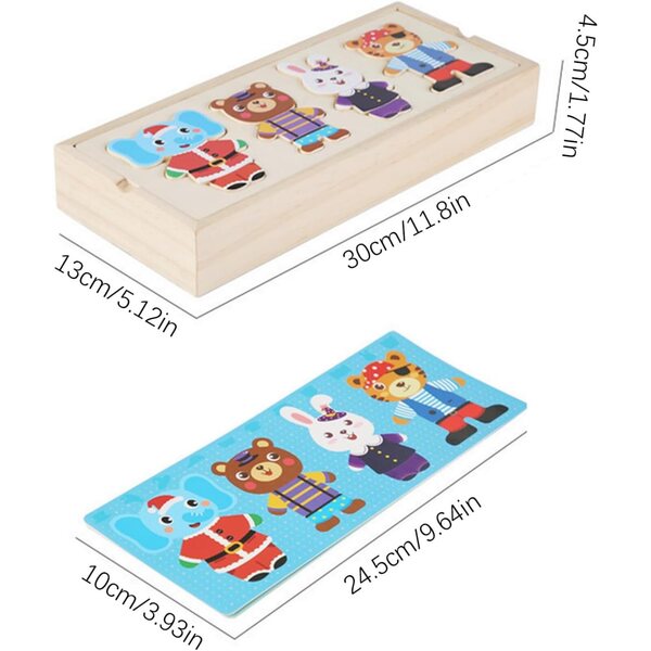Magnetische Holzpuzzlepuppen für Kinder – kreatives und sicheres Lernspiel