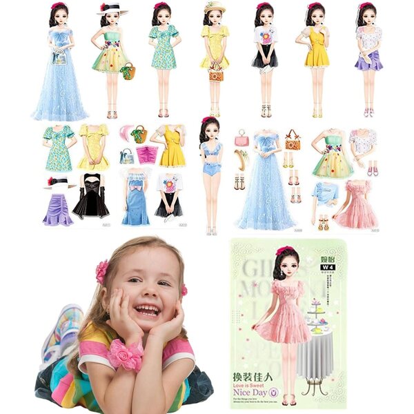 Magnetische Papierpuppe zum Verkleiden als Prinzessin – kreatives und lehrreiches Spiel für Mädchen