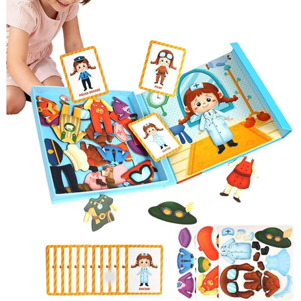 Magnetisches Puzzle zum Verkleiden von Kindern im Alter von 3–6 Jahren – kreatives und lehrreiches DIY-Spiel