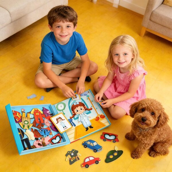 Liqzirtu Magnetisches Anziehspiel für Mädchen von 3–6 Jahren – kreatives und lehrreiches Puzzle