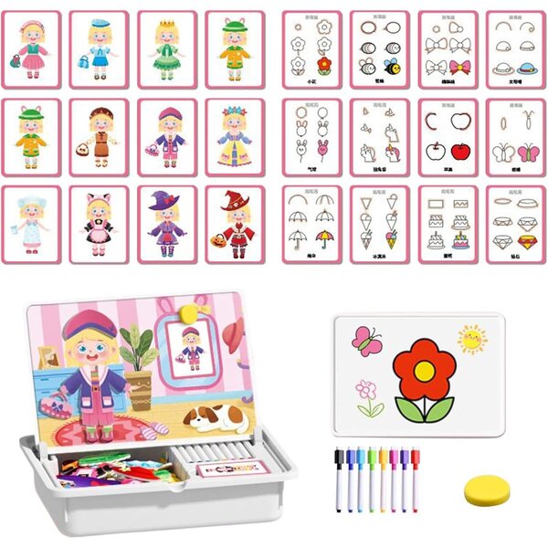 Magnetisches tragbares Puzzle für Kinder – tragbares Lernspiel aus beidseitigem ABS