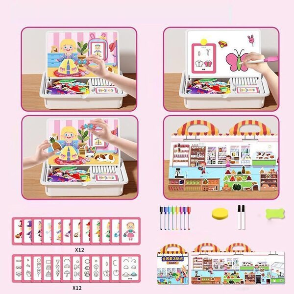 Magnetisches tragbares Puzzle für Kinder – tragbares Lernspiel aus beidseitigem ABS