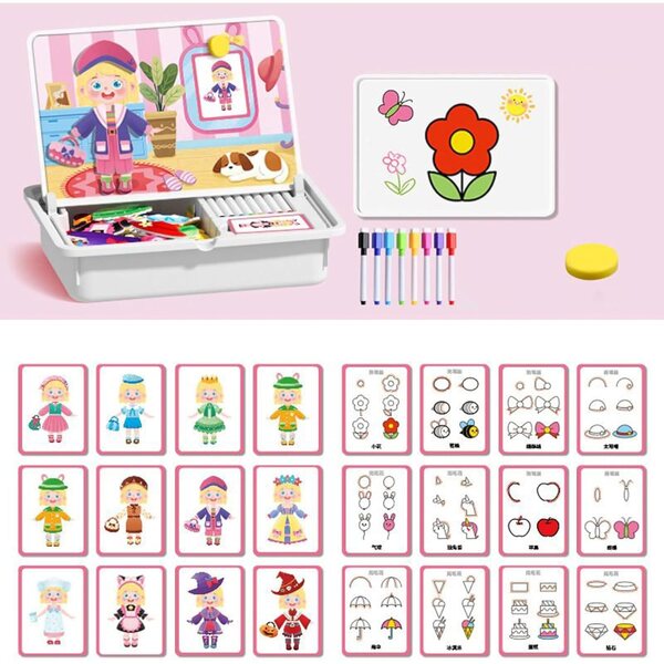Magnetisches tragbares Puzzle für Kinder – tragbares Lernspiel aus beidseitigem ABS
