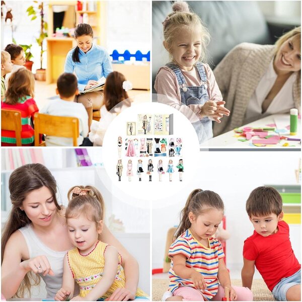 Magnetische Puppen von LearnLyrics – Kreatives Kleidungsset für fantastisches Spielen