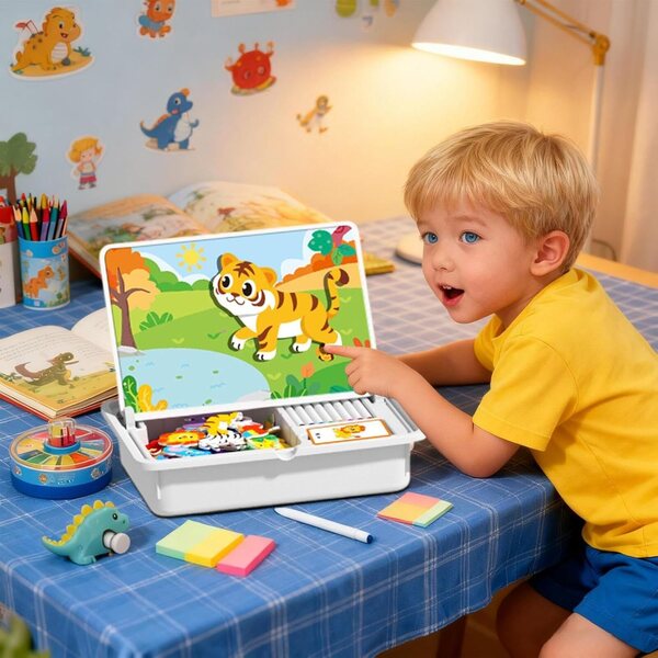 Doppelseitiges magnetisches Lernpuzzle für Kinder – kreatives und sicheres Spiel