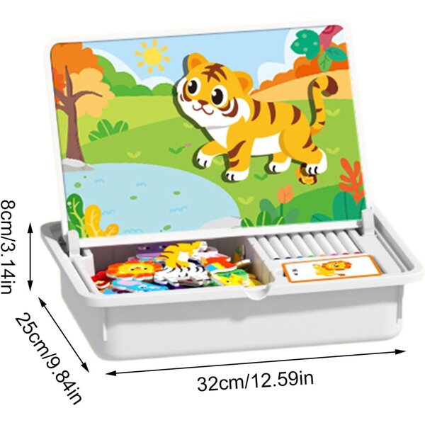 Doppelseitiges magnetisches Lernpuzzle für Kinder – kreatives und sicheres Spiel
