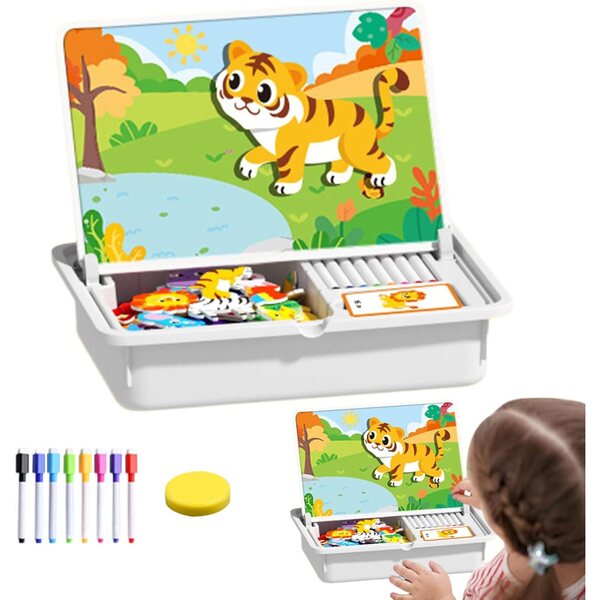 Doppelseitiges magnetisches Lernpuzzle für Kinder – kreatives und sicheres Spiel