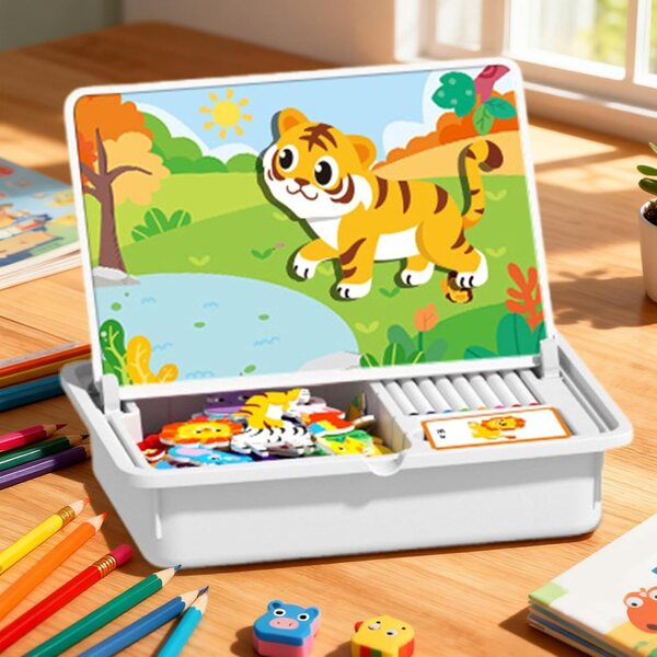 Doppelseitiges magnetisches Lernpuzzle für Kinder – kreatives und sicheres Spiel