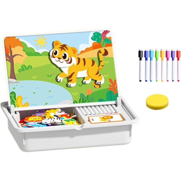 Doppelseitiges magnetisches Lernpuzzle für Kinder – kreatives und sicheres Spiel