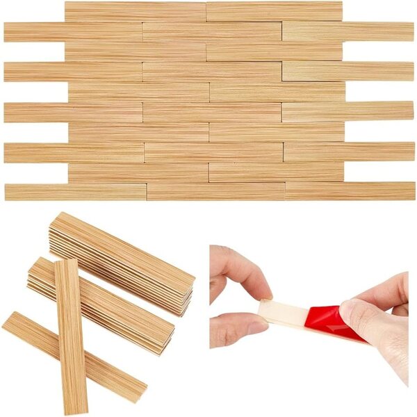 AHANDMAKER 40 pavimenti autoadesivi in legno per casa delle bambole scala 1:12