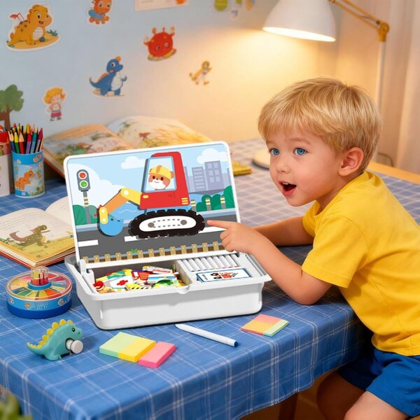 Doppelseitiges Magnetpuzzle – kreatives und tragbares Lernspiel für Kinder im Vorschulalter
