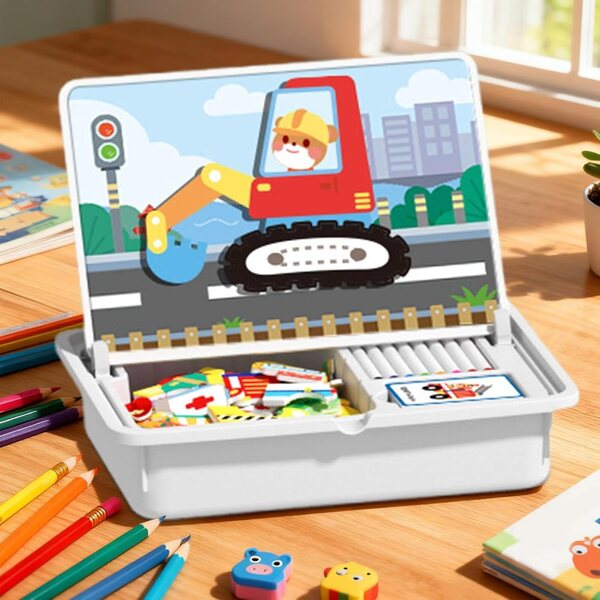 Doppelseitiges Magnetpuzzle – kreatives und tragbares Lernspiel für Kinder im Vorschulalter