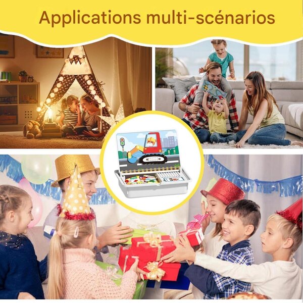 Doppelseitiges Magnetpuzzle – kreatives und tragbares Lernspiel für Kinder im Vorschulalter