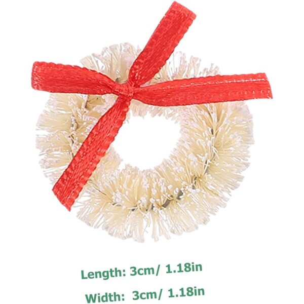 15 mini ghirlande natalizie in sisal con fiocco per decorazioni fai da te