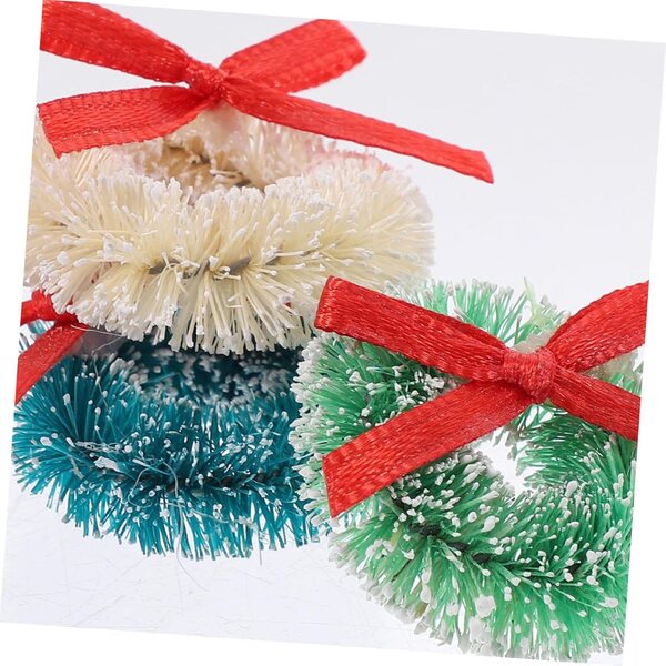 15 mini ghirlande natalizie in sisal con fiocco per decorazioni fai da te
