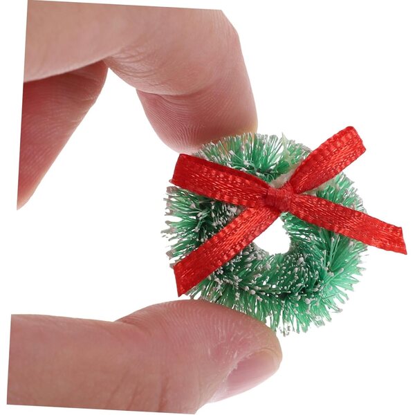 15 mini ghirlande natalizie in sisal con fiocco per decorazioni fai da te