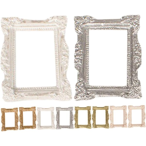Set 10 Mini Cornici Vintage in Resina per Foto e Gioielli, Decorazioni Casa