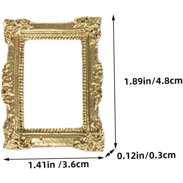 Set mit 10 Mini-Vintage-Harzrahmen für Fotos und Schmuck, Heimdekoration