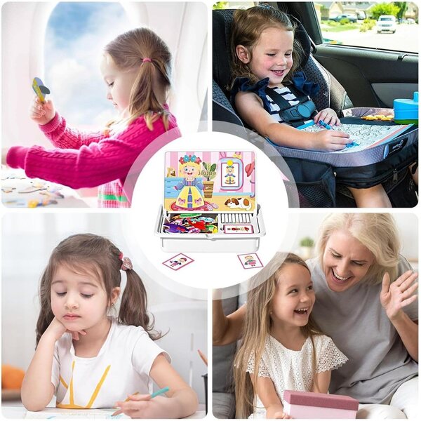 Pädagogisches magnetisches Holzpuzzle für Kinder ab 3 Jahren – kreatives Brettspiel