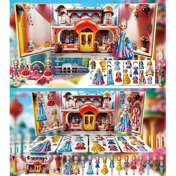 Magnetic Dress Up: Magnetisches Spiel für Mädchen mit Aufklebern und Prinzessinnen-Outfits
