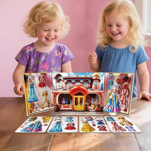 Magnetic Dress Up: Magnetisches Spiel für Mädchen mit Aufklebern und Prinzessinnen-Outfits