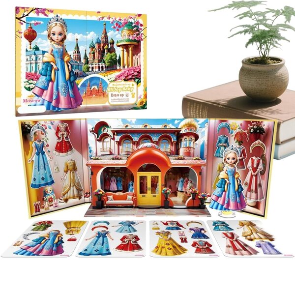 Magnetic Dress Up: Magnetische Aufkleber für Prinzessinnenpuppen für lehrreiches und kreatives Spielen