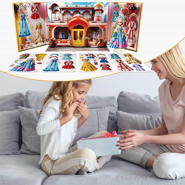 Magnetic Dress Up: Magnetische Aufkleber für Prinzessinnenpuppen für lehrreiches und kreatives Spielen