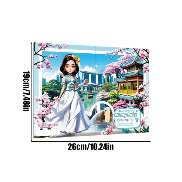 Magnetische Papierpuppen-Prinzessinnen-Anziehspiele – Lernspiel für Mädchen