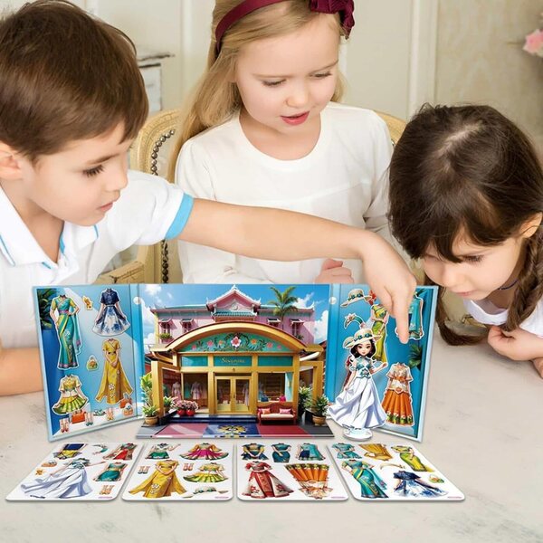 Set Giochi Magnetici Dress Up per Bambini - Puzzle Educativi e Gioco di Ruolo