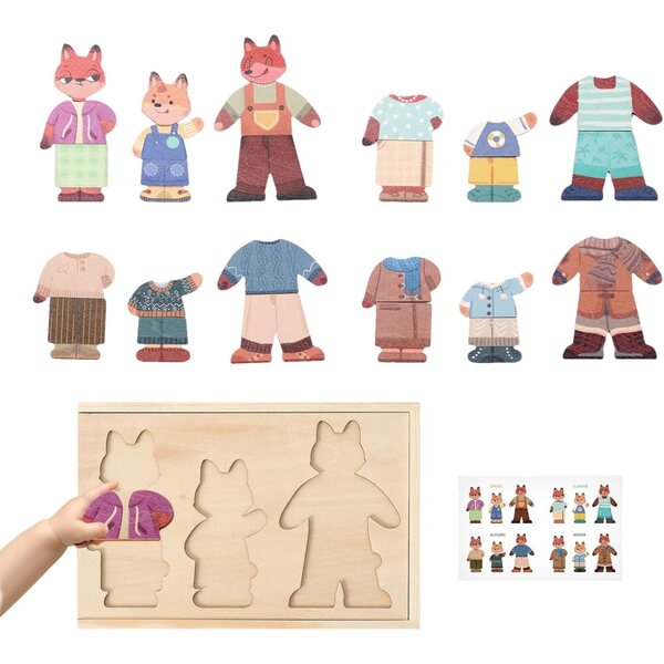 Holzpuzzle Tier-Anziehspiele für Kinder – kreatives Lernspiel
