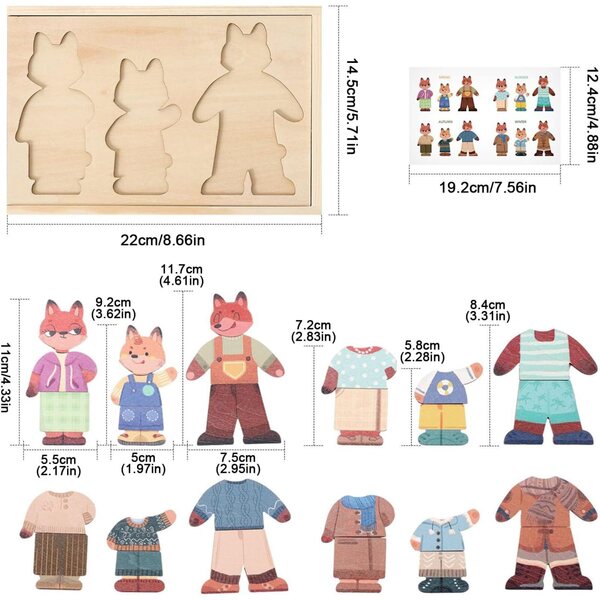 Holzpuzzle Tier-Anziehspiele für Kinder – kreatives Lernspiel