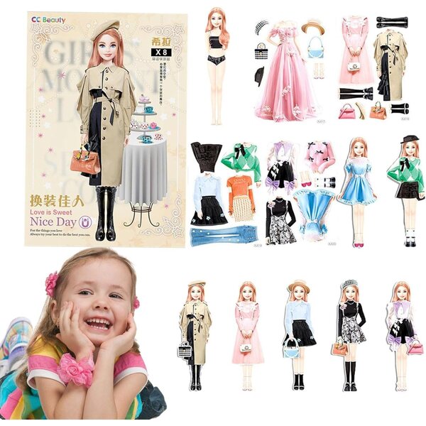 Magnetische Anziehpuppen für Mädchen von 4–7 Jahren – kreatives und tragbares Spiel