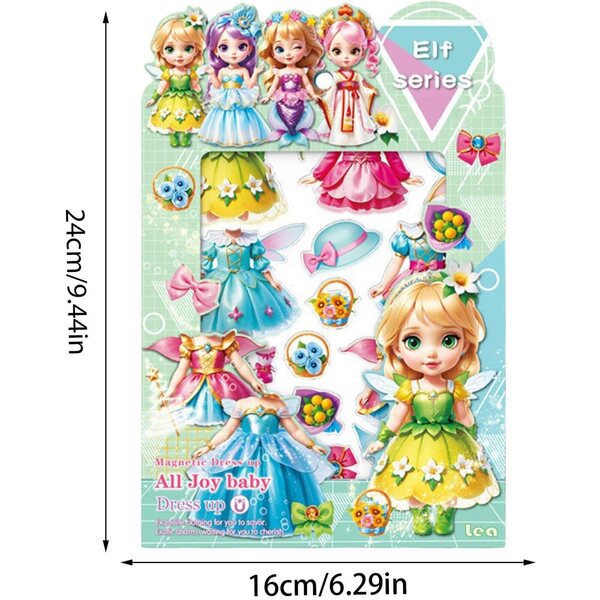 Magnetische Prinzessinnenpuppe mit Papierkleidung – kreatives und lehrreiches Spiel