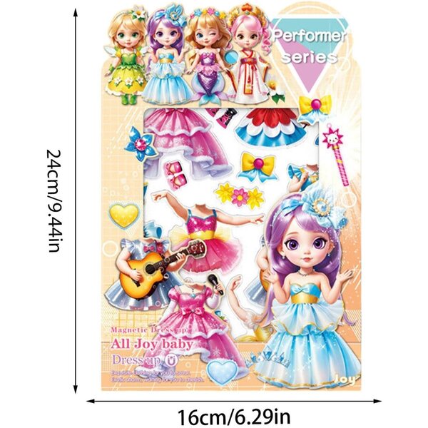 Bambole Magnetiche da Vestire per Bambini - Kit Creativo Principessa con Abiti Magnetici